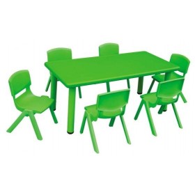 Rectangular Plastic Activity Table-Green (chairs not included)